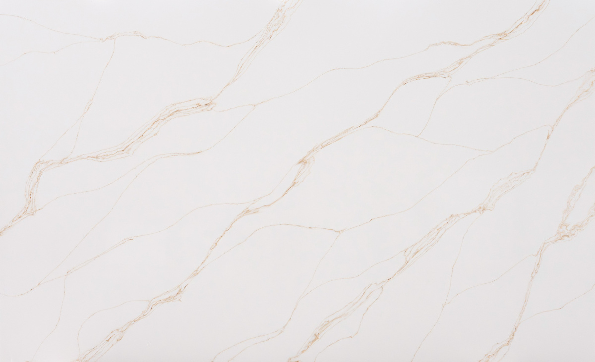 Apache Gold Paradigm quartz slab detail in Jaipur — KAVITA Stone Boutique